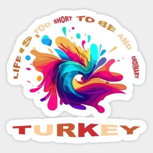 Abstract Turkey Shirt - Unique Gift Ideas for Men and Women Sticker